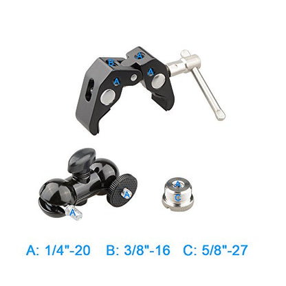 CAMVATE Crab clamp & Mini Ball Head Camera Mount for Microphones - 1196