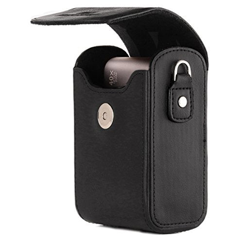 MegaGear MG766 Leather Camera Case with Strap compatible with Canon PowerShot G7 X Mark III, G7 X Mark II, G7 X - Black - color: Black