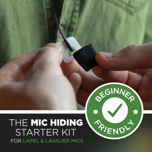 Bubblebee Industries Mic Hiding Starter Kit for Lapel & Lavalier Microphones – Hiding Microphone Tape, Noise & Wind Reduction Covers for Content Creators, Videographers, Audio Engineers & Filmmakers