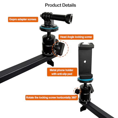 Tree Stand Phone Mount for Hunting,Camera Arm for Hunting,Treestand Phone Holder for Self Filming Hunts, Compatible Gopro,Trail Camera, iPhone, Mevo Start