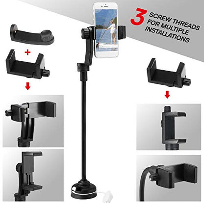 Lixada Kayak Phone Mount Universal Boat Bracket Canoe Camera Mount Holder with Flexible Long Arm