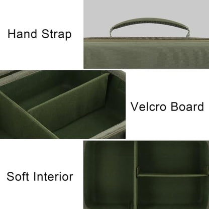 Camera Case Compatible with Canon EOS Rebel T7/T100/R50/R100/R5/R6 V//R6 Mark II DSLR Camera with 18-55mm Lens,Sony,Nikon DSLR Camera Protective Case with Shoulder Strap (Army Green Case) - color: Army Green Case