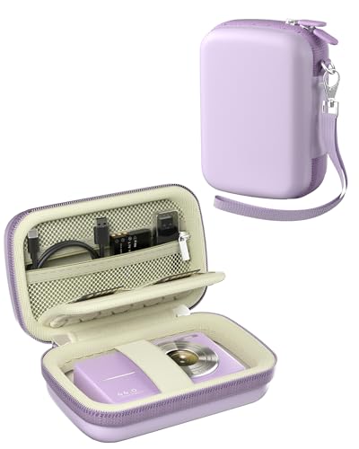 ProCase Digital Camera Case for CAMKORY/Lecran/Lecnippy/Froitx/aycy/FJFJOPK/KODAK PIXPRO FZ55/FZ45 4K Vlogging Camera, Compact Hard Storage Travel Bag with Mesh Pocket for Batteries, SD Card -Violet - color: Violet