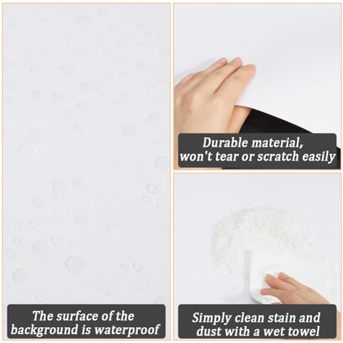 GORGECRAFT White PVC Backdrop 120x40cm/47.24x15.75inch Food Photography Background Matte Waterproof Vinyl for Product Video Photo Studio Shooting Flat Lay Cosmetics Jewelry - color: White