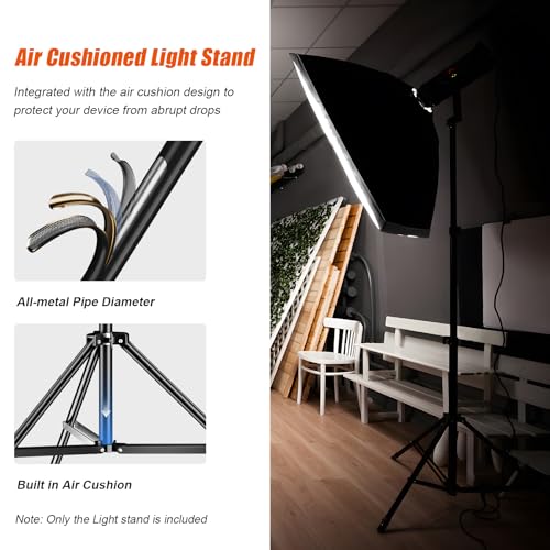 Godox Light Stand 240CM/94 in Photography Light Stand Heavy Duty with 1/4” Universal Screw Carry Bag Portable for Photography Studio Portrait Shooting - size: 94.5in