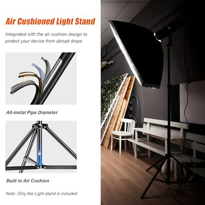 Godox Light Stand 240CM/94 in Photography Light Stand Heavy Duty with 1/4” Universal Screw Carry Bag Portable for Photography Studio Portrait Shooting - size: 94.5in