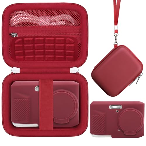 Case for Kodak PIXPRO FZ45 Digital Camera (Hard Case + Soft Silicone Cover) | Kodak PIXPRO FZ45 Digital Camera Hard Carrying Case and Soft Silicone Protective Case with Removable Lens Cover, Red - color: Red