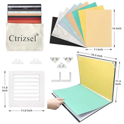 Photo Backdrop Board with 8PCS 16Patterns Double-Side Paper 9mm Shadow Board Food Photography Small Portable Photo Setting Casual Item 16.5 * 11.5 Inch Photography Backdrop Product Kit