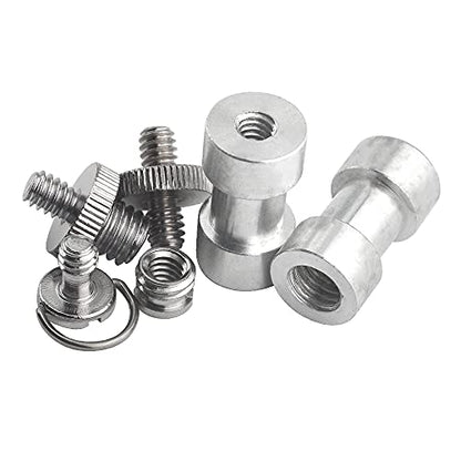 30Pack Camera Screw Set 1/4 Inch and 3/8 Inch Threaded Screws Adapter Hot Shoe Adapter Mount Set for Camera/Tripod/Mono-pod/Light Stand - style: Adapter-30P