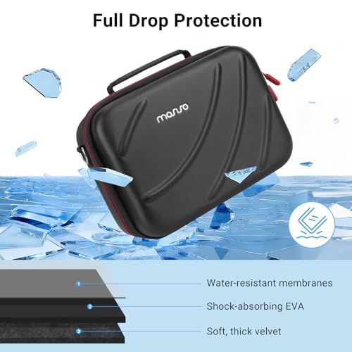 MOSISO Hard Shell Digital Camera Case, Travel Carrying Case for DSLR/SLR/Mirrorless Cameras, Len and Tripod&Shoulder Strap&3 Adjustable Dividers, EVA Case Compatible with Canon/Sony/DJI Mavic, Black