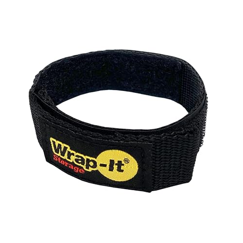 Quick-Straps by Wrap-It Storage – 12” (12-Pack) Black - Hook and Loop Cord Wraps for Cable Storage and Organization - color: Black, size: 12" (12 Pack)