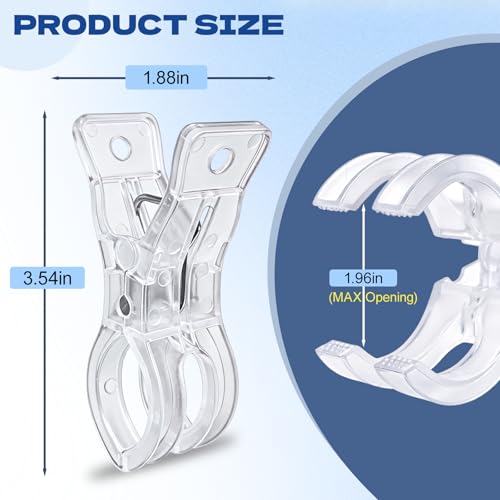 Voyzoz 10 Pack Clear Spring Clamps, 3.5 Inch Plastic Balloon Arch Clips for Backdrop Stand, Birthday Party Decoration, Crafts, Photography Studio