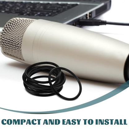10pcs Shock Mount Microphone Holder Elastic Rubber Bands Noise Reduction Mic Clip Adapter for Condenser Mics Suspension Shock Mount