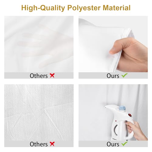 UTEBIT 3.2x5ft White Screen Backdrop Small, Non-Reflective Fabric Backdrops | Wrinkle Resistance Seamless Background Curtain, White Photography Background for Streaming, Studio Portrait Shoots - size: 3.2x5FT