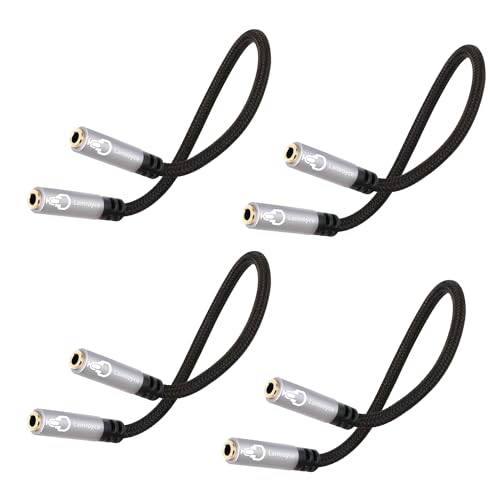 1/8 Inch 3.5mm TRRS Auxiliary Audio Mic Adapter Cable 0.6Feet 4-Pack,1/8" 3.5mm 4-Pole TRRS Female to Female Stereo Headphone Microphone Jack Coupler Connector Aux Extension Cord for Headphones Mic - color: 4-Pole TRRS, size: 4 Pack