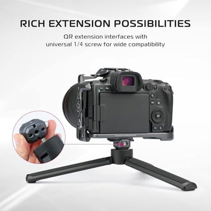 FALCAM F22 Basic Quick Release Plate Kit, Camera Mounting Adapter Convert 1/4" Thread to F22 QR System, 22mm Aluminum Camera Accessory Kit for Filmmaker & Photographer, Fits for Sony Canon DSLR Tripod - color: F22 Basic QR System