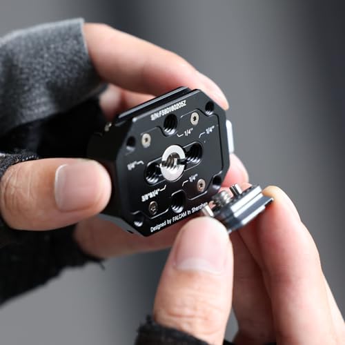 FALCAM F38 Quick Release Base V2, Quick Release System, Base with 1/4" and 3/8" Screw Thread for Tripod, Monopod, Stabilizer, Slider - 3364 - size: F38 QR Clamp V2 only