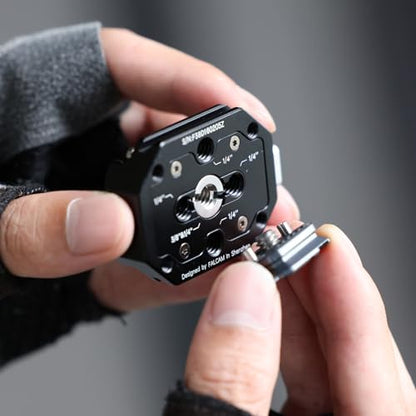FALCAM F38 Quick Release Base V2, Quick Release System, Base with 1/4" and 3/8" Screw Thread for Tripod, Monopod, Stabilizer, Slider - 3364 - size: F38 QR Clamp V2 only