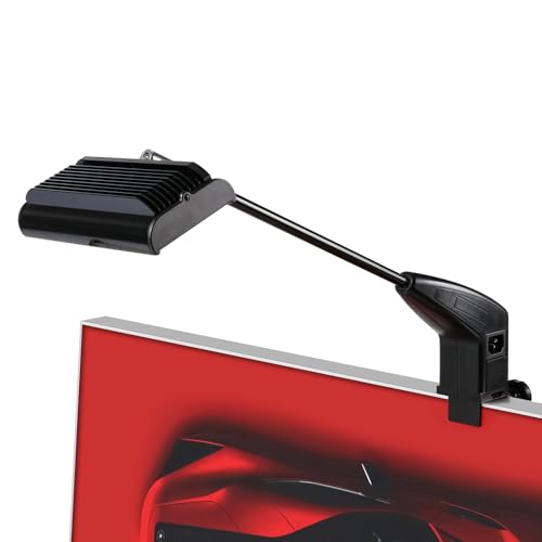 Trade Show Lights LED Display and Exhibit Arm Lighting, Connectable Tradeshow Lights Included Clamps, Mounting Brackets, Power Cables, Connect Cables (2pcs Black) (Black) - color: Black
