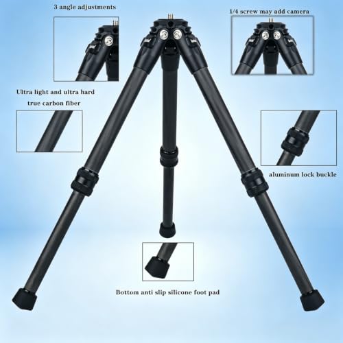 10.5'' Travel Carbon Fiber Desktop Tripod for Insta360 Action Camera(Black) | 230g Carbon fiber construction,Sturdy,Easy carry,Wide universal compatibility,User-friendly structure,Multi-scene application - color: Black