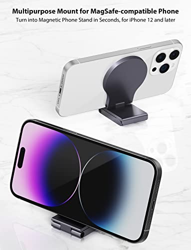 Stouchi Continuity Camera Mount for Desktop Monitor, iMac Compatible iPhone Webcam Mount with Mag-Safe for Mac Desktops and Displays, Apple TV 4K - color: Grey