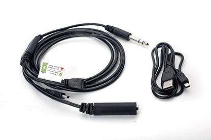 Airplane Cockpit Intercom ATC Radio Recording Cable with Power Cable Adapter Audio Cable for GoPro HERO3 / HERO3+ / HERO4 NOT for Hero 5 and UP