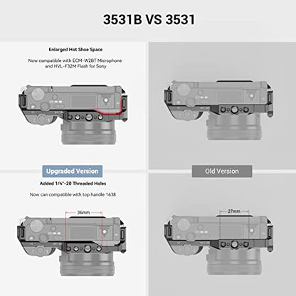 SmallRig Cage with Built-in Quick Release Plate for Arca-Swiss and Cold Shoe for Sony ZV-E10-3531 - style: Cage