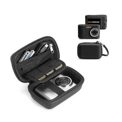 KODAK PIXPRO FZ45 Case Kit – Shockproof Drop-Resistant Hard Case + Silicone Cover, Organized Storage for Battery/SD Card, Anti-Scratch Dustproof, Slim Ergonomic Grip, Black - color: Black