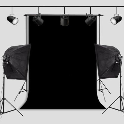 Black Backdrop Virtual Black Background Sheet Fabric Wrinkle Resistance Photo Background for Photo Studio Shooting Props 5x7FT - color: Black, size: 5x7FT