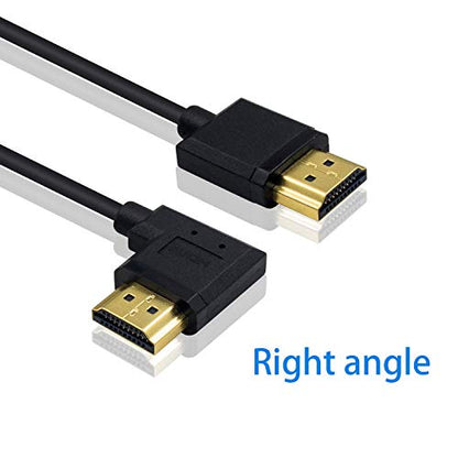 Duttek 4K Coiled HDMI Cable 1FT-4FT, Right Angled HDMI Male to Male Extender Cable for 3D and 4K Ultra HD TV Stick - size: Right Angled Male to Male 4FT/1.2M