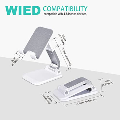 Aotedor Adjustable Desk Phone Stand, Ergonomic Design, Portable, Hands Free, Compatible with iPhone and Samsung