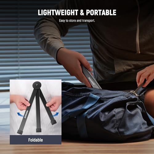 NEEWER Metal Mini Tripod Base for TL120C TL60 CL124 Tube Light Wand Stick, Extra Stable Foldable Handheld Tripod Legs Feet Tabletop Light Stand with 1/4" Screw, Silicone Pad, 3"/8cm Low Angle, CTN5 - style: CTN5