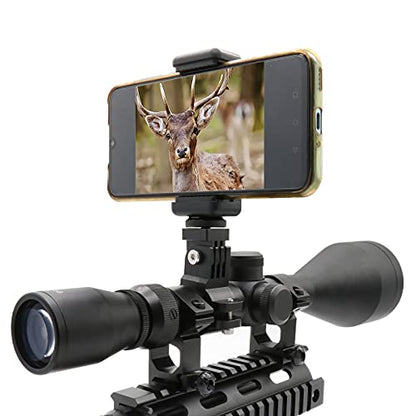 Universal Scope Phone Mount Holder Camera Gun Mount Adapter, Adjustable Bike Phone Holder, Motorcycle Handlebar Phone Mount