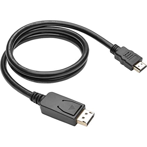 Tripp Lite DisplayPort to HDMI Adapter Cable, DP with Latches to HDMI (M/M), UHD 4K x 2K/1080p, 3 ft. (P582-003-V2) - size: 3 ft., style: DisplayPort 1.2