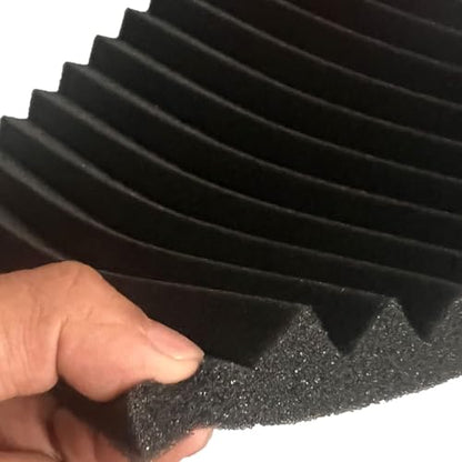 52 Pack Purple Black 1" x 12" x 12" Acoustic Wedge Studio Foam Sound Absorption Wall Panels - color: Purple/Black