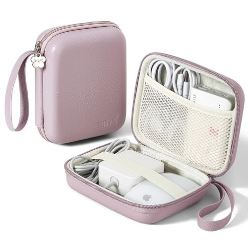 Charger Case for Macbook, Portable Tech Electronic Organizer Bag, Small Travel Storage Pouch for Laptop Accessories, MacBook Power Adapter, Charging Cords, USB Drives, Power Bank (Purple, L) - color: Purple, size: L