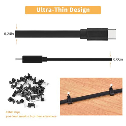 2 Pack 25FT Power Extension Cable Compatible with Wyze Cam v4/v3/OG,Wyze Cam Pan v3/v4,Blink,eufy,NestCam Indoor,Amazon Cloud Camera,USB A to USB C (Black) - color: Black, size: 25FT