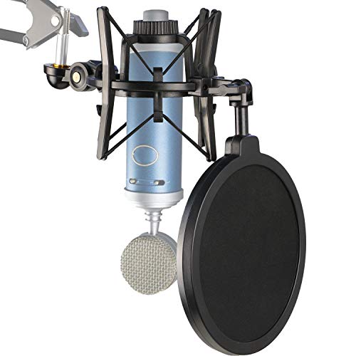 Bluebird Shock Mount with Pop Filter, Windscreen and Shockmount to Reduce Vibration Noise Matching Mic Boom Arm for Bluebird SL Microphone by YOUSHARES - size: Shock Mount with Pop Filter for Bluebird