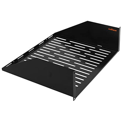 ECHOGEAR 3U Rack Shelf - Universal Design Works with Any Rack - Holds 75bs of Servers, Network Gear, or AV Equipment - 15" Deep Steel Shelf with Ventilated Design - Install Hardware Included - size: 3U Rack Shelf