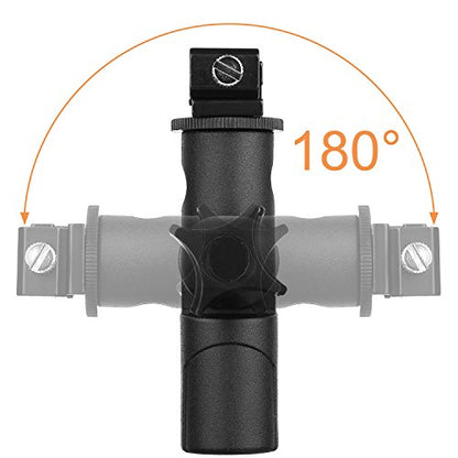 Anwenk Camera Flash Speedlite Mount Swivel Light Stand Bracket with Umbrella Reflector Holder for Camera DSLR Nikon Canon Pentax Olympus and Other DSLR Flashes Studio Light LED Light, 1Pack