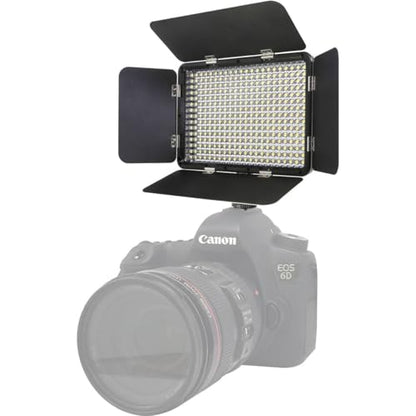 Vidpro LED-330X Photo and Video Light Kit - On Camera Panel LED Light - Adjustable and Dimmable 3200K-5600K Variable Color Light Fits Cameras w/Hot Shoe Includes Rechargeable Battery Diffuser - size: LED-330X
