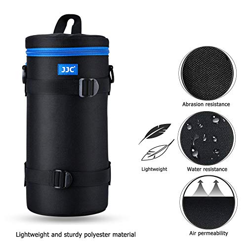 JJC Deluxe Lens Case Pouch Bag for Sigma 150-500mm f/5-6.3 DG OS HSM, Canon RF 800mm f/11 IS STM, Nikon AF-S NIKKOR 200-500mm f/5.6E ED VR & More Lenses Below 4.9'' x 11.4''(D x L) - size: XXXXL Size
