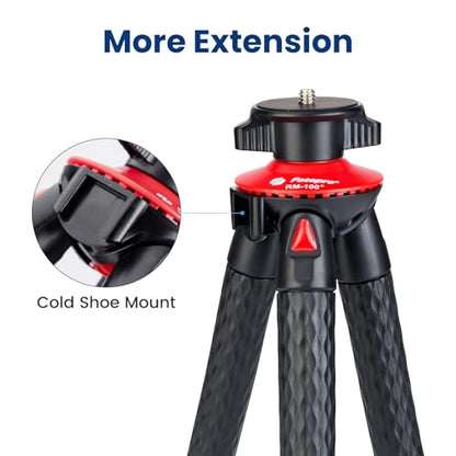 Fotopro Tripod for iPhone Flexible Camera Tripod with Action Camera Holder Phone Mount Portable Bendable Handheld Mini Camera Tripod Stand for go pro Phone Vlogging Video - style: UFO Pro tripod