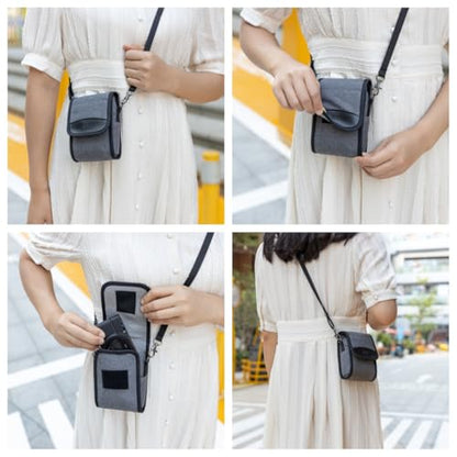 Compact Digital Camera Case Bag for Kodak FZ55 FZ45 SNAPIC A1 EKTAR H35N TG-7 TG-6 TG-5 TG-4 RX100VII RX100VI ZV-1 ZV-1II ZS99 GR III GR IV III GRIIIx G7XIII TS30 TZ99 XF10 with Belt Loop & Strap