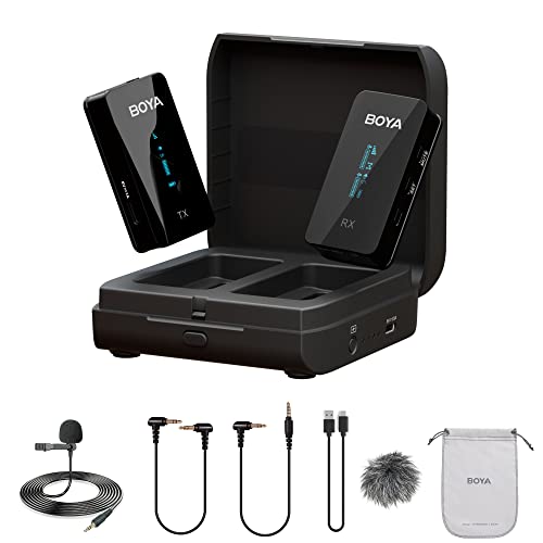 BOYA Wireless Lavalier Microphone for Cameras Phone DSLR Camcorder Clip on Lapel Mic for Video Recording Live Streaming YouTube Interview BY-XM6-K1 - color: K1