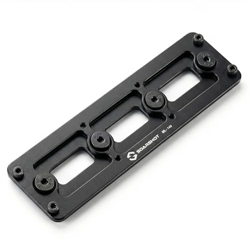 MLOK Arca Rail Adapter, Quick Release Dovetail Plate Compatible with Arca-Swiss & RRS Tripod Heads, CNC Aluminum Bipod & Tripod Mount for Hunting (ML-140)
