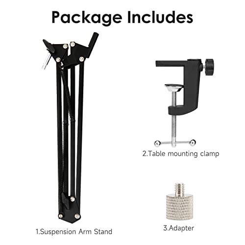 For Elgato Wave 3 Boom Arm, Mic Stand Compatible with Elgato Wave 3 Razer Seiren X Shure SM7B MV7 HyperX QuadCast S SoloCast AT2020 Blue Yeti Fifine AM8 K669B and Other Microphone - color: Elg Boom Arm