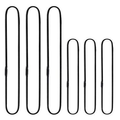 Universal Elastic Bands Replacement for Microphone Shock Mount Mic Holder Clamp Clip Anti-aging Rubber Rings, 6PCS (black)
