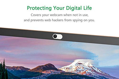 CloudValley Webcam Cover Slide, 0.023 Inch White, Web Camera Cover for MacBook Pro, MacBook air, Laptop, iMac, Desktop, PC, iPad, iPhone 8/7/6 Plus, Privacy Protection, Ultra-Thin[2 Packs] - color: White-2 Pcs