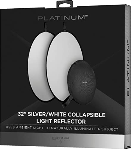 Platinum™ - 32" Collapsible Light Reflector for Photography Collapsible Multi Disc with Bag White Diffuser for Studio and Outdoor Lighting